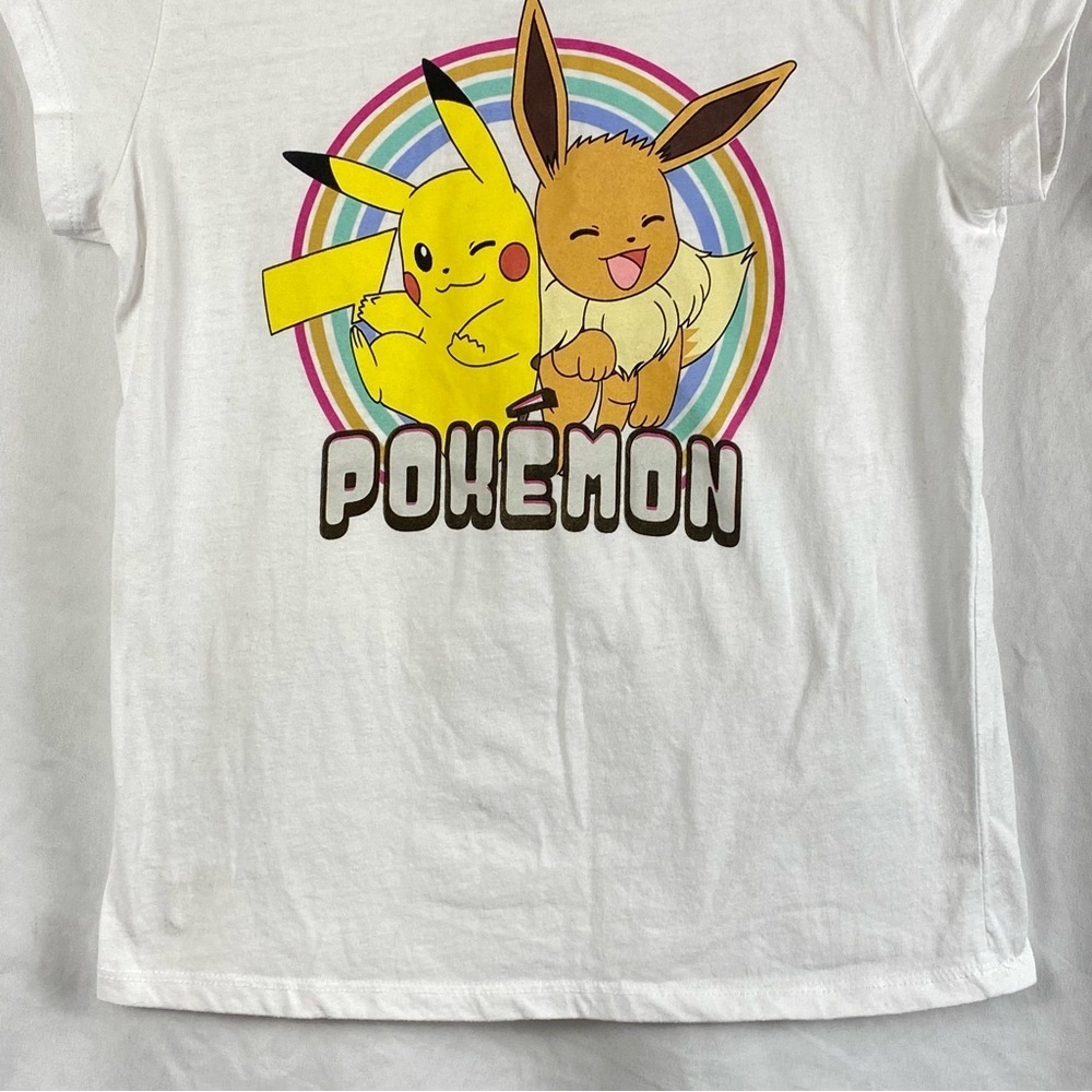 Pokemon Kids White T-Shirt Large 10/12 - Picture 10 of 16